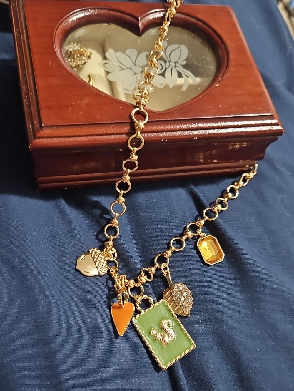 Maurices Fall Charm Gold Tone Necklace